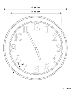 Vægur HORW 48 cm Metal Multifarvet