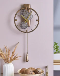 Vægur MARCOTE 30 cm Metal Guld