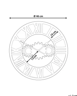 Vægur SEON 46 cm Metal Sølv
