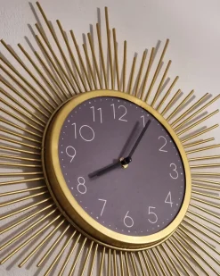 Vægur SOLURA 45 cm Metal Guld