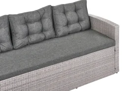 VITERBO 8 personers Have-hjørnesofa Grå PE-rattan