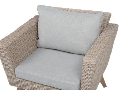 VITTORIA 5 personers Loungesæt med bord Grå PE-rattan