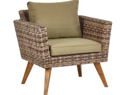 VITTORIA XL 5 personers Loungesæt med bord Olivengrøn PE-rattan