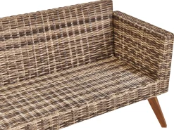 VITTORIA XL 5 personers Loungesæt med bord Olivengrøn PE-rattan