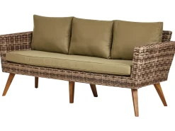 VITTORIA XL 5 personers Loungesæt med bord Olivengrøn PE-rattan