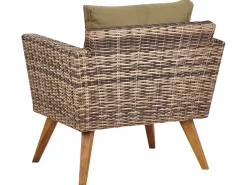 VITTORIA XL 5 personers Loungesæt med bord Olivengrøn PE-rattan