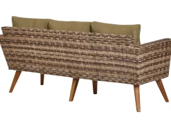 VITTORIA XL 5 personers Loungesæt med bord Olivengrøn PE-rattan