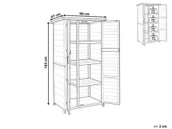 Værktøjsrum ARSEGO 96 cm 67 cm Lysebrun