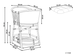 Vugge Rattan LAGRASSE 50 x 70 cm Naturlig