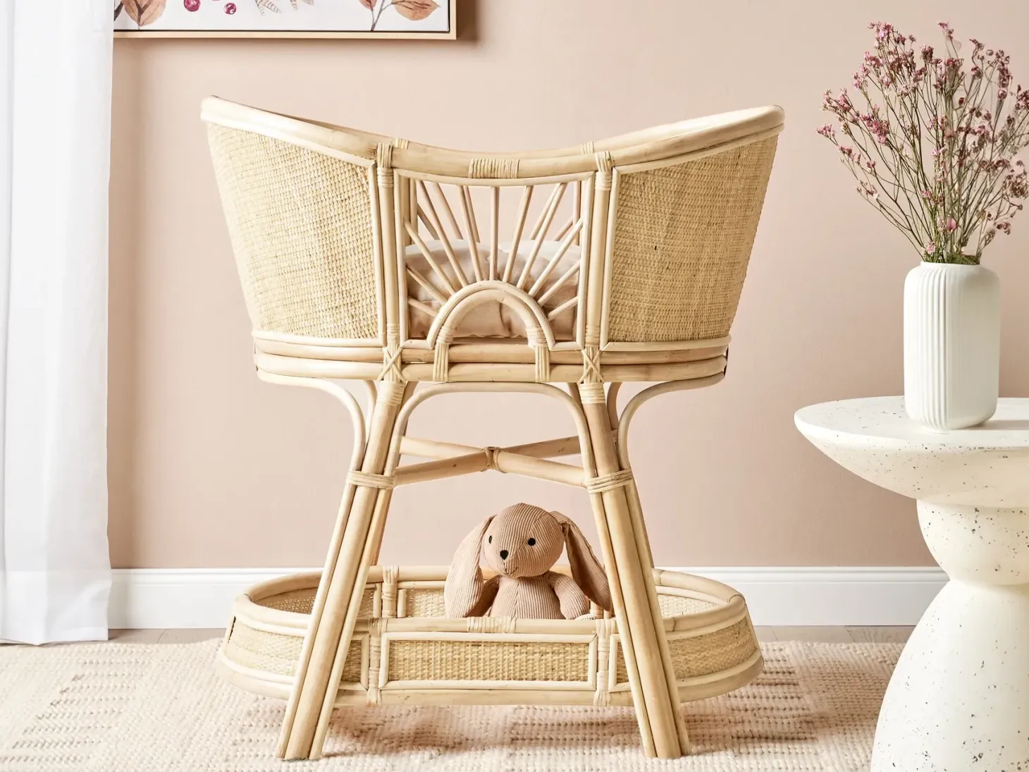 Vugge Rattan LAGRASSE 50 x 70 cm Naturlig